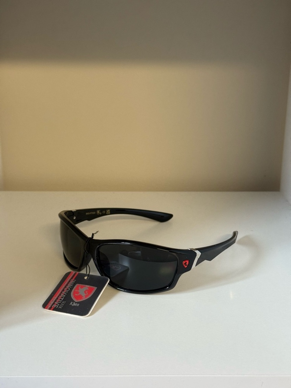 Men's Black Wrap Sunglasses